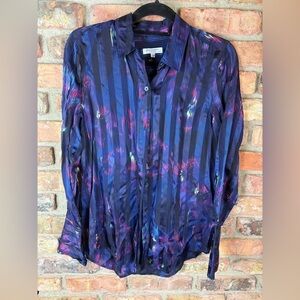 Equipment silk stripe shirt
